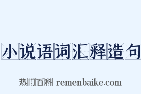 小说语词汇释造句是什么意思的图片